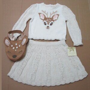3 Piece Set Sweater, Skirt, Purse by Cynthia Rowley size 24 months NEW
